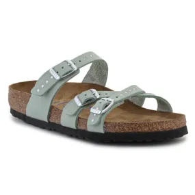 Birkenstock Franca geïnjecteerde klinknagels Matcha pantoffels W 1024267 groente