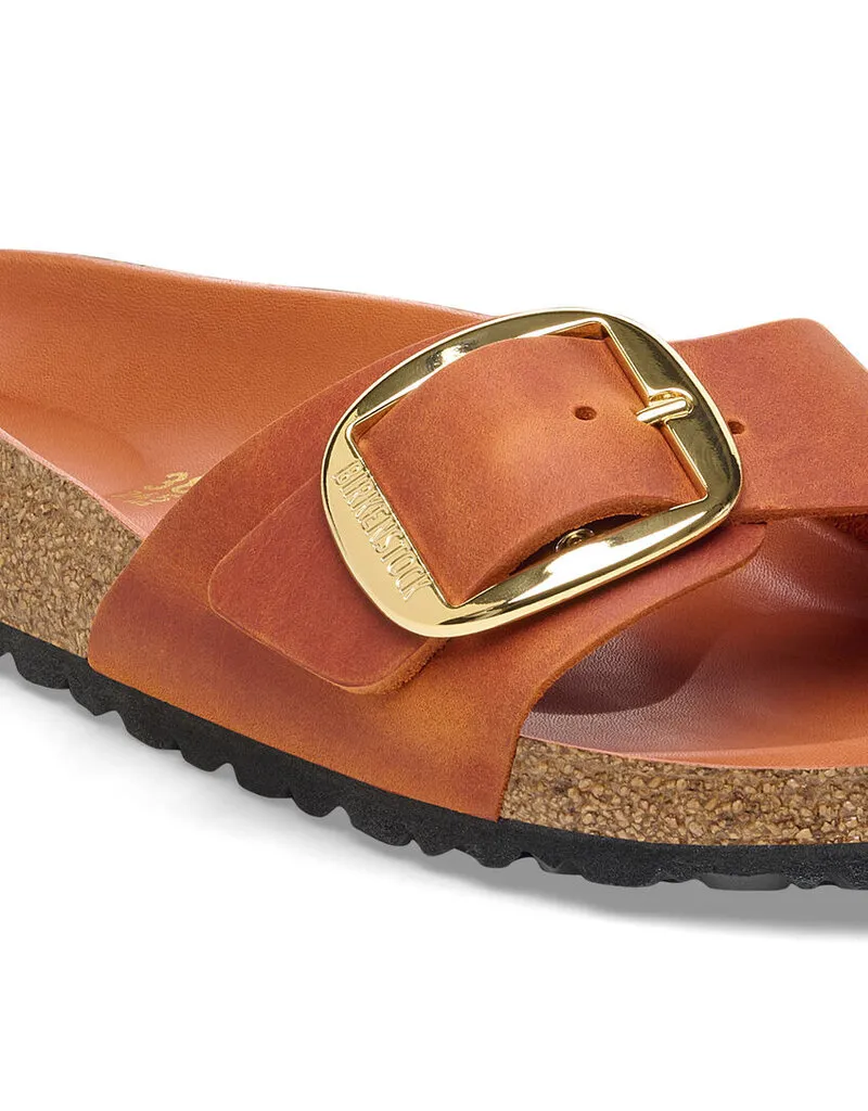 BIRKENSTOCK MADRID BIG BUCKLE OILED LEATHER   BURNT ORANGE NARROW
